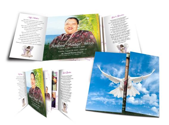 Trifold Funeral Service Program | Mega 3 Panel Funeral Program
