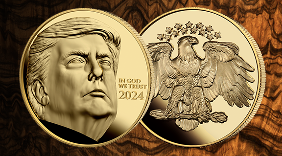 Trump Gold Gilded MAGA Coin – A Golden Tribute to the Movement