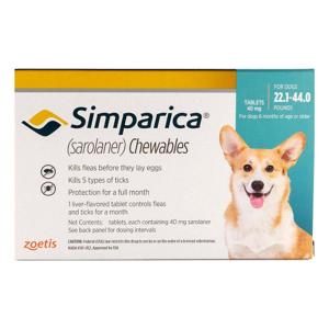 Buy Simparica Blue for Dogs 22–44 lbs | On Sale