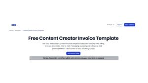 Otto AI Content Creator Invoice Template for Freelancers
