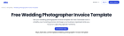 Streamline Invoicing with Wedding Photographer Invoice Template