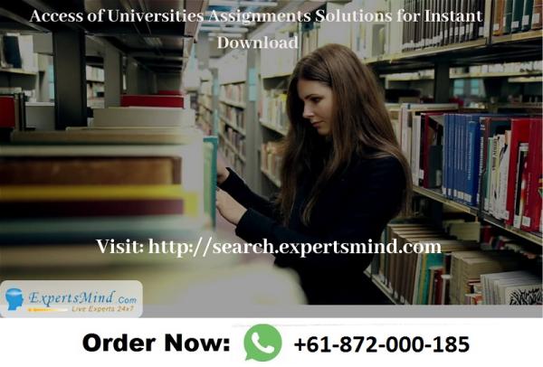 Get perfect solutions for your university assessments!