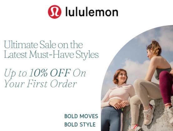 Lululemon UAE Promo Code- Unlock 10% Off Your First Order on the Latest Must-Have Styles!