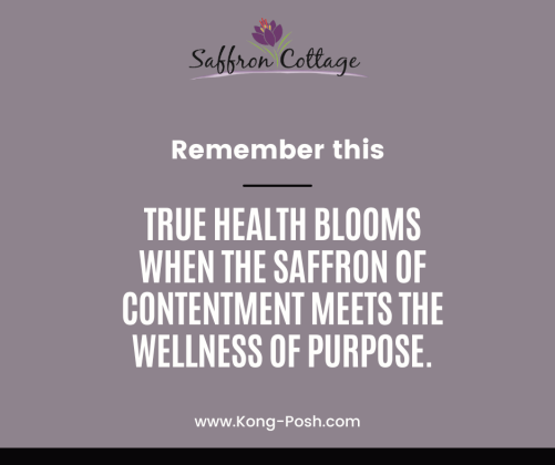 when the saffron of contentment meets the wellness of purpose