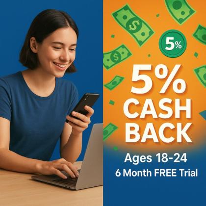 18–24? Get 5% Cash Back on Amazon – Plus a Free Trial!