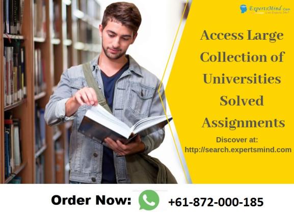 Avail comprehensive solutions of assignments at Expertsmind: