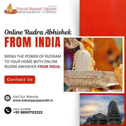 Experience Divine Blessings: Online Rudra Abhishek Pooja from India Performed by Trusted Pandits!
