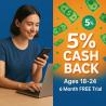18–24? Get 5% Cash Back on Amazon – Plus a Free Trial!